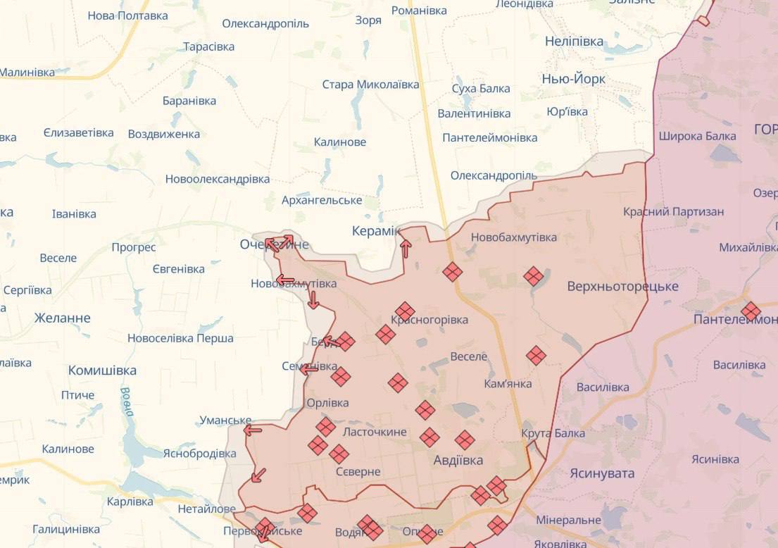 Карта боевых действий. Источник - Телеграм